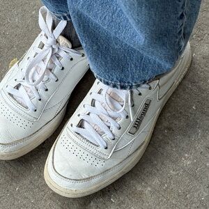 Reebok JJJJound Club C 85 white and cream sneakers ( 7M, 8W)